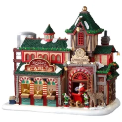 Lemax Santa's Reindeer Stables - Lighted Building