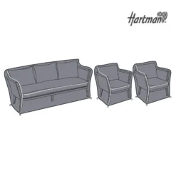 Hartman Dubai 3 Seat Lounge Set Protective Outdoor Furniture Cover