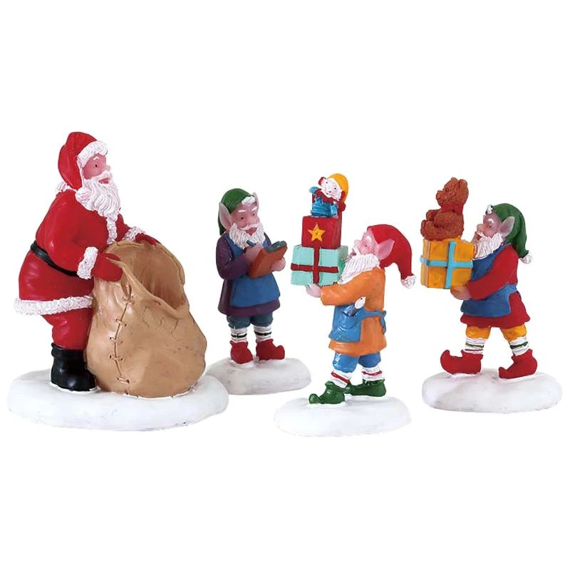 Lemax Present Procession (Set Of 4) - Figurine Set 1 Lemax Present Procession (Set Of 4) - Figurine Set