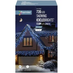 Blue & White LED Snowing Iciclebrights With Timer -DecorFlare Shop blue white iciclebrights 720 web