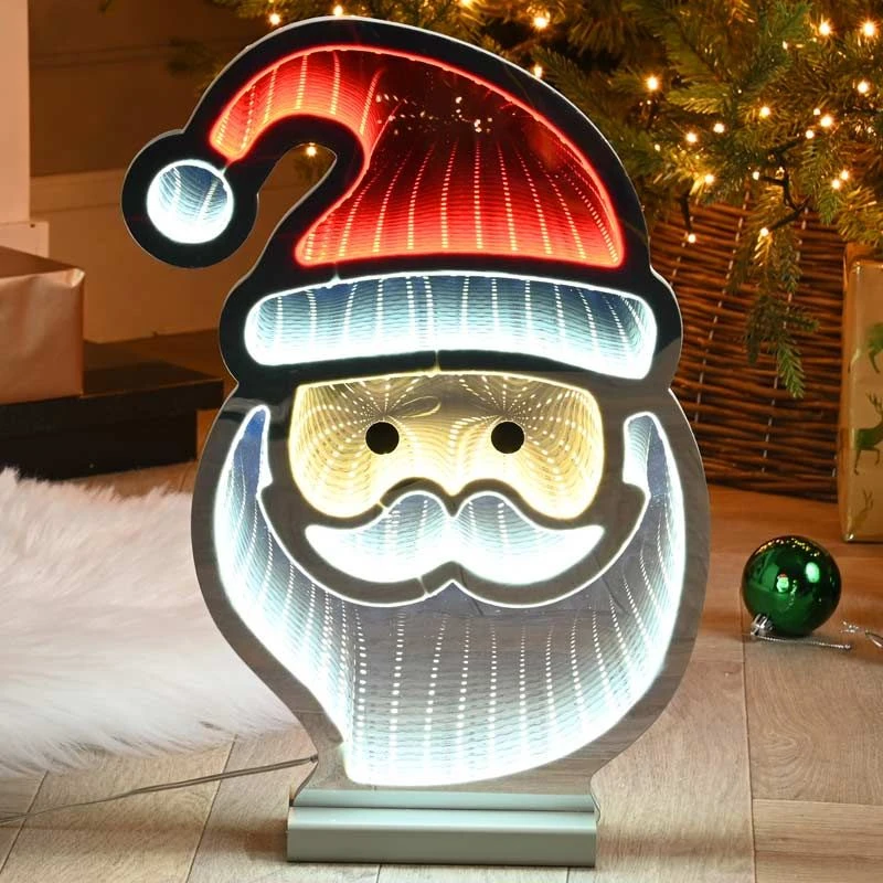 40cm Santa Face Infinity LED Display Light 1 40cm Santa Face Infinity LED Display Light
