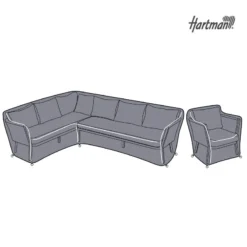 Hartman Dubai Square Corner Set Protective Outdoor Furniture Cover