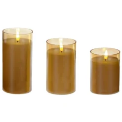 Battery LED Flickabrights Wide Glass Cup Candles With Timer 9 Battery LED Flickabrights Wide Glass Cup Candles With Timer -DecorFlare Shop flickabrights rose gold glass cup web