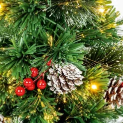 New Jersey Spruce Fibre Optic Christmas Tree -DecorFlare Shop fo new jersey tree cone and berry ft227068 close up web