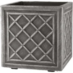 Lead Effect Square Garden Planter