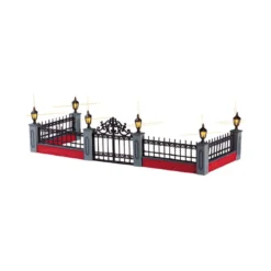 Lemax Lighted Wrought Iron Fence (Set Of 5) - Lighted Accessory
