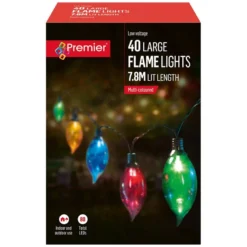 40 Multi Coloured LED Flame Lights