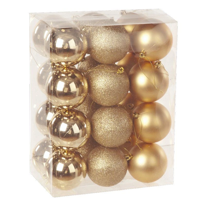 8cm Multi Finish Shatterproof Christmas Baubles (Pack Of 24) 2 8cm Multi Finish Shatterproof Christmas Baubles (Pack Of 24) - Image 2