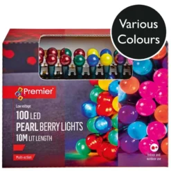 Front Page 26 100 LED Pearl Berry Christmas Lights
