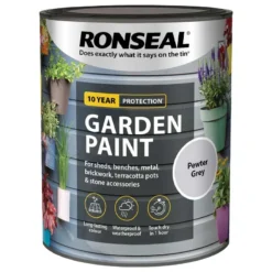 Ronseal- Garden Paint For Brick, Stone, Terracotta, Metal & Wood 31 Ronseal- Garden Paint For Brick, Stone, Terracotta, Metal & Wood -DecorFlare Shop pewter grey web
