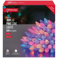 300 LED Pine Cone String Lights With Timer 7 300 LED Pine Cone String Lights With Timer -DecorFlare Shop pine cone lights 300 rainbow web