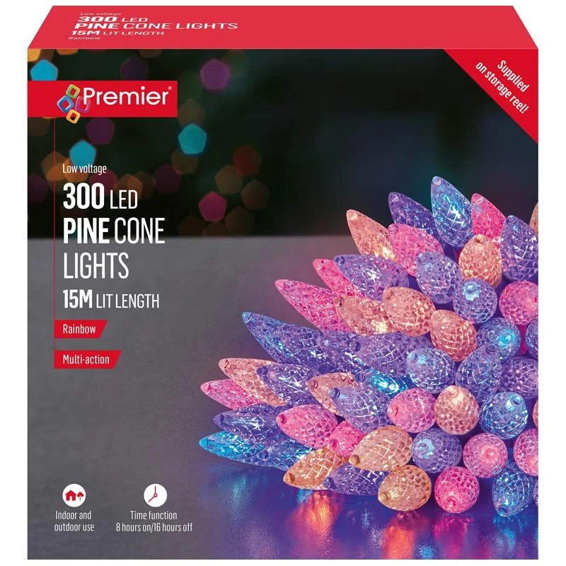 300 LED Pine Cone String Lights With Timer 4 300 LED Pine Cone String Lights With Timer - Image 4