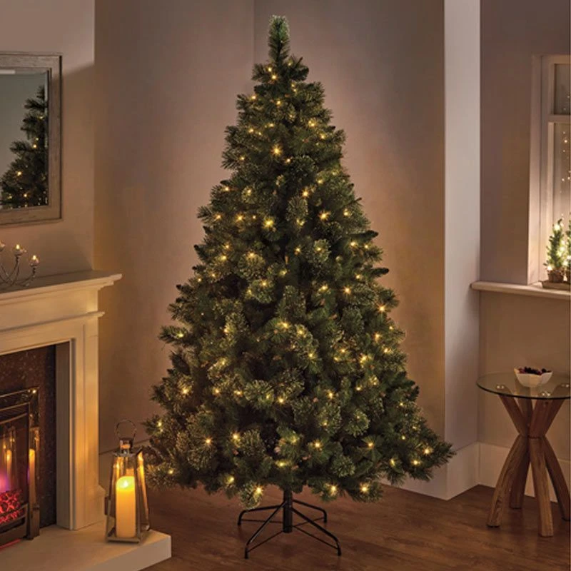 Pre-lit Ridgemere Pine Artificial Christmas Tree 2 Pre-lit Ridgemere Pine Artificial Christmas Tree - Image 2