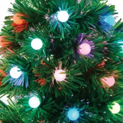 Multi Coloured LED Fibre Optic Ball Christmas Tree 5 Multi Coloured LED Fibre Optic Ball Christmas Tree -DecorFlare Shop premier fo tree ft1803047 close up