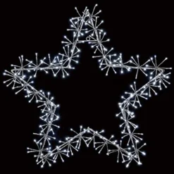 Premier Silver Twinkling Wall Star Light Decoration