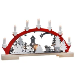 45cm Wooden Santa & Sleigh Candlebridge Light Arch