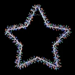 Premier White Twinkling Wall Star Christmas Light Decoration 5 Premier White Twinkling Wall Star Christmas Light Decoration -DecorFlare Shop silhouette white star 1.2m web