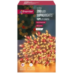 200 LED Timer Supabrights On Clear Cable 12 200 LED Timer Supabrights On Clear Cable -DecorFlare Shop supabrights clear cable 200 red vintage gold web