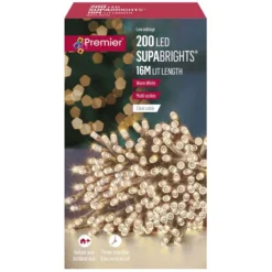 200 LED Timer Supabrights On Clear Cable 11 200 LED Timer Supabrights On Clear Cable -DecorFlare Shop supabrights clear cable 200 warm white web