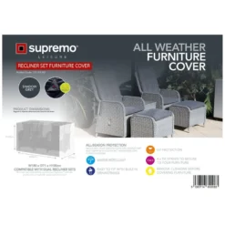 Supremo Dual Recliner Set All Weather Outdoor Furniture Cover -DecorFlare Shop supremo recliner set cover web