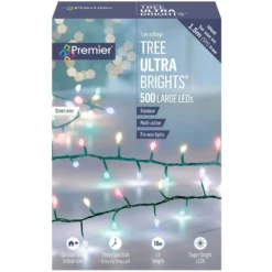 Rainbow Coloured LED Tree Ultrabrights With Timer