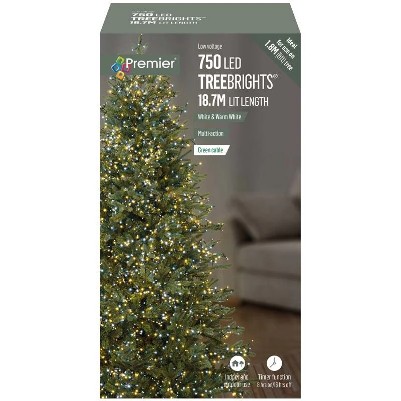 White & Warm White Coloured LED Treebrights With Timer 2 White & Warm White Coloured LED Treebrights With Timer - Image 2