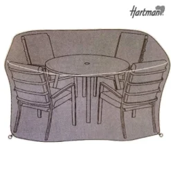 Hartman Vienna 4 Seat Round Dining Set Outdoor Furniture Cover