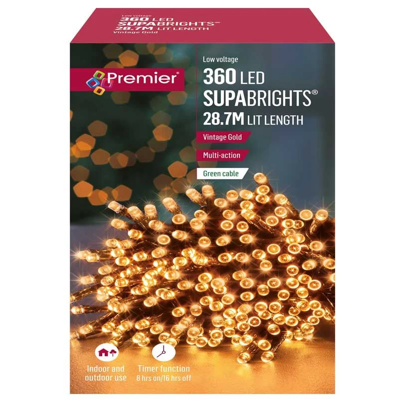 Vintage Gold LED Supabrights With Timer 3 Vintage Gold LED Supabrights With Timer - Image 3