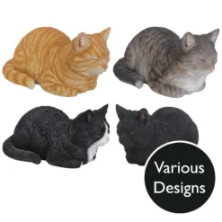 Vivid Arts Real Life Cats - Dreaming Cat Garden Ornament