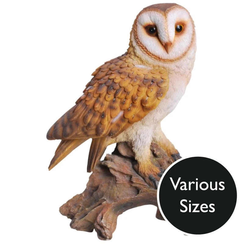 Vivid Arts Real Life Owls - Barn Owl Garden Ornament 1 Vivid Arts Real Life Owls - Barn Owl Garden Ornament