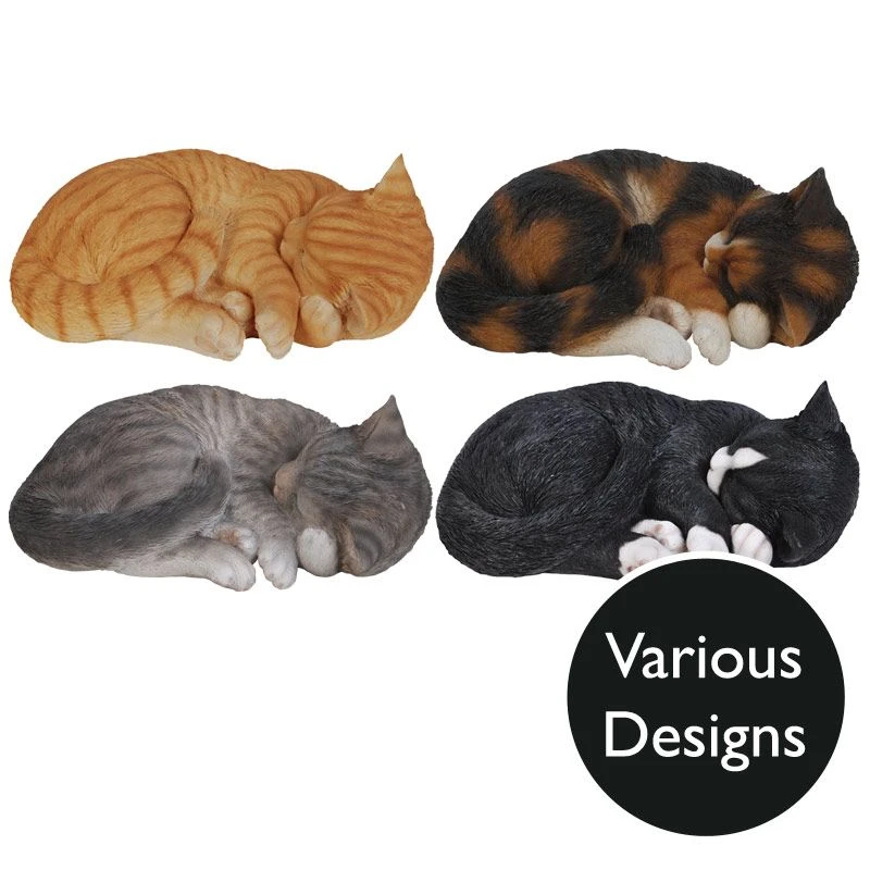 Vivid Arts Real Life Cats - Sleeping Cat Garden Ornament 1 Vivid Arts Real Life Cats - Sleeping Cat Garden Ornament